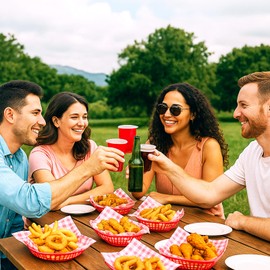 MBAIYO 100Pcs Wax Paper Sheets for Food, 7 x 7 Inch Greaseproof Basket Liners Checkered Deli Sandwich Wrapping Paper for Picnic BBQ Party(Pink)