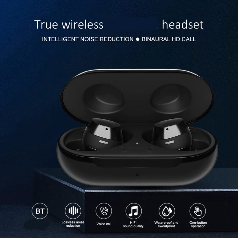 Wireless Bluetooth 5.0 Earphone Hifi Stereo Headset with Dual Microphones