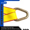 OXXTRIC V-Bridle Strap,2" x 4' Heavy Duty Tow Strap,D Ring