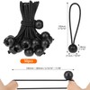 QWORK® Pack of 50 Bungee Cords with Ball, 10 cm,
