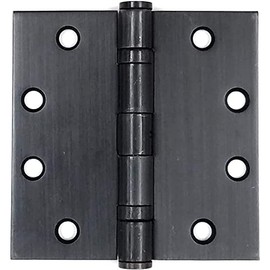 Hinge Outlet Heavy Duty 5 Inch Square, Oil Rubbed Bronze Commercial Door Hinges Ball Bearing, Non-Removable Pin, 2 Pack