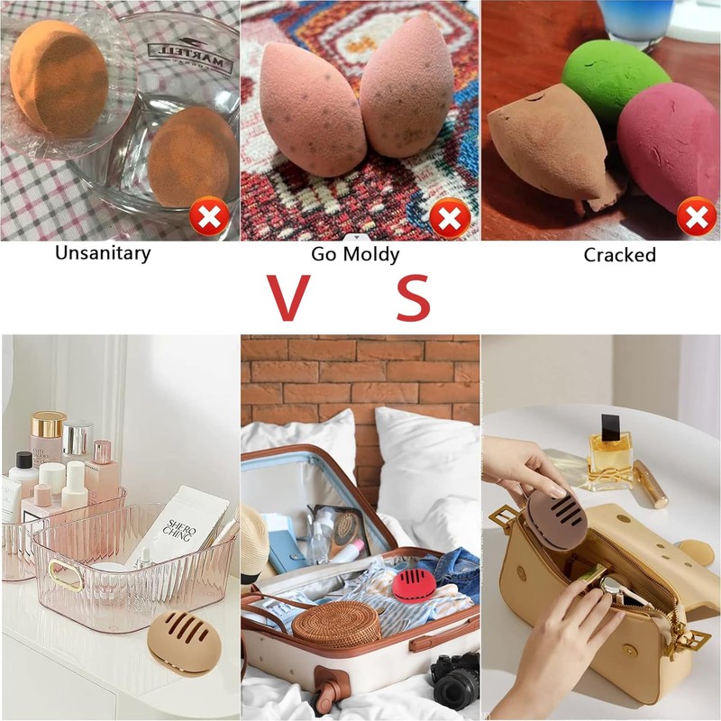 Taicols 2Pcs Soporte para Esponja de Maquillaje, Funda para esponjas