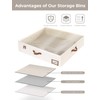 StorageWorks Underbed Storage Box, Under Bed Clothes Organizer With Sturdy
