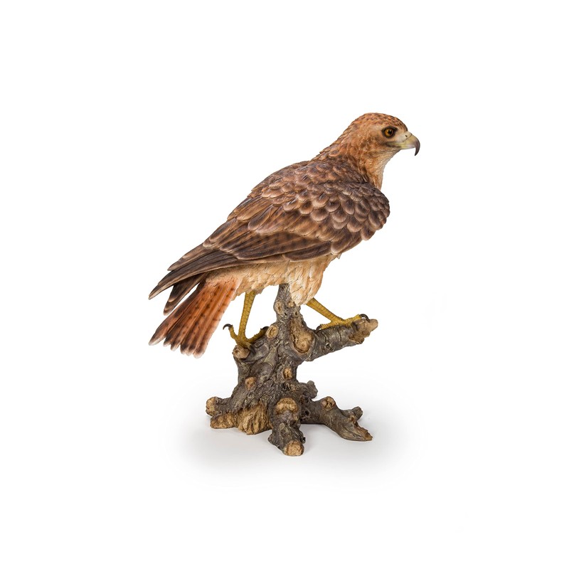 Hi-Line Gift Ltd. Wild Hawk Standing on Branch Garden Statue