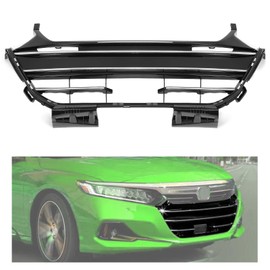 KUAFU Front Lower Grille Grill Compatible with 2021-2022 Honda Accord Chrome+Painted Bumper Grille Silvery+Black
