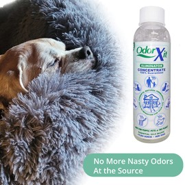 OdorXit Eliminator, Versatile Natural Pet Odor Eliminator for Home and Outdoor Use, Cat and Dog Poo and Urine Smell Remover, Yard Odor, or Any Strong Odor, Concentrate, 4oz