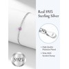 Alexandrite Anklets for Birthday, 925 Sterling SIlver 3mm Figaro Chain