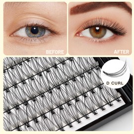 Vayator Large Tray 220 Cluster/Box Eyelashes 0.07 Thickness Eyelashes Individual Eyelash False Eyelashes Extension Eyelash 10D/20D/40D/50D Eyelash (10RR-12-14-16-18mm Mixed）