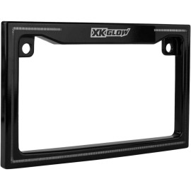 XK GLOW LICENSE PLATE FRAME LIGHT WITH TURN SIGNAL BLACK XK034018-B