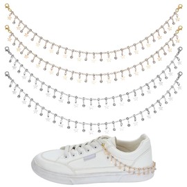 FREEBLOSS 4 Stück Stern Schuhanhänger Schnürsenkelketten Schuhzubehör Dekoration Kettenschnallen Schuhanhänger Schmuck Für Turnschuhe Damenhandtaschen
