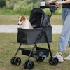Zoosky 3 in 1 Pet Stroller with Removable Carrier, Folding