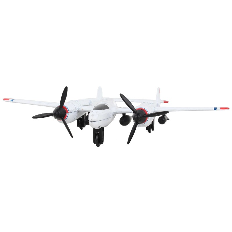 DCD Lockheed P-38J Lightning Fighter Aircraft Die-Cast Toy White with