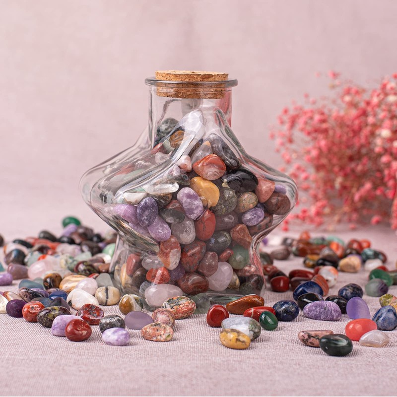 SigMntun Polished Stone Set - 200 pcs Tumbled Stones and