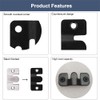 20Pcs Black Flush Mount Bracket 1.73" x 0.75" Stainless Steel