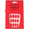 OPI xPress/On Press On Nails, Up to 14 Days of Wear, Gel-Like Salon Manicure, Vegan, Sustainable Packaging, With Nail Glue, Short Red Nails, Cajun Shrimp