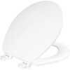 Church 540EC 000 Enameled Wood Toilet Seat with Cover, Round