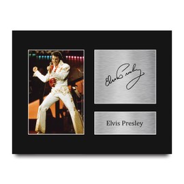 HWC Trading Elvis Presley Gifts USL Printed Signed Autograph Picture for Music Memorabilia Fans - US Letter Size