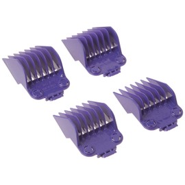 Andis 01415 Master Dual Magnet Large Comb Set - Crafted with High-Grade Metal, Contains 4 Different Size Combs - Providing a Comfortable & Snag-Free Experience - Purple