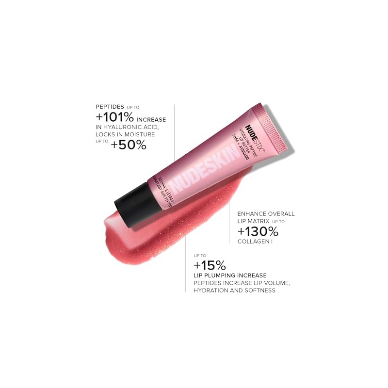 NUDESTIX Hydrating Peptide Lip Butter – Glossy Lip Balm with