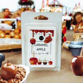 3 PACK Carmel Apple Scent Made In USA Fragrance Wax Melts Tarts Luxury Premium Soy 3 2.4 ox Clean Ingredients Essential Oils Hand Poured Cubes Bakery Dessert