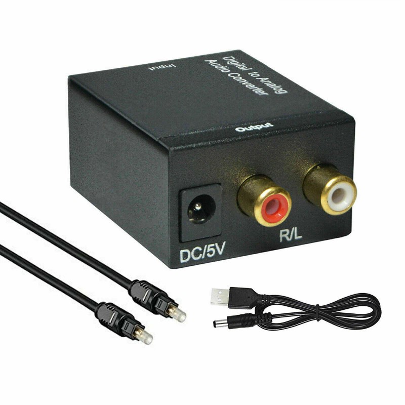 Universal Digital Optical Coaxial to Analog RCA L/R Audio Converter