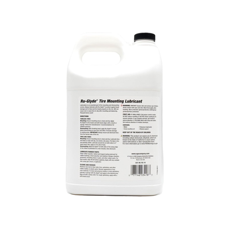 RuGlyde Tire Mounting and Rubber Lubricant, 1 Gallon Bottle, Rejuivanate