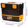 CHARMMA Tool Box 16.5"x8.7"x13.4" PP, Hardware Accessories