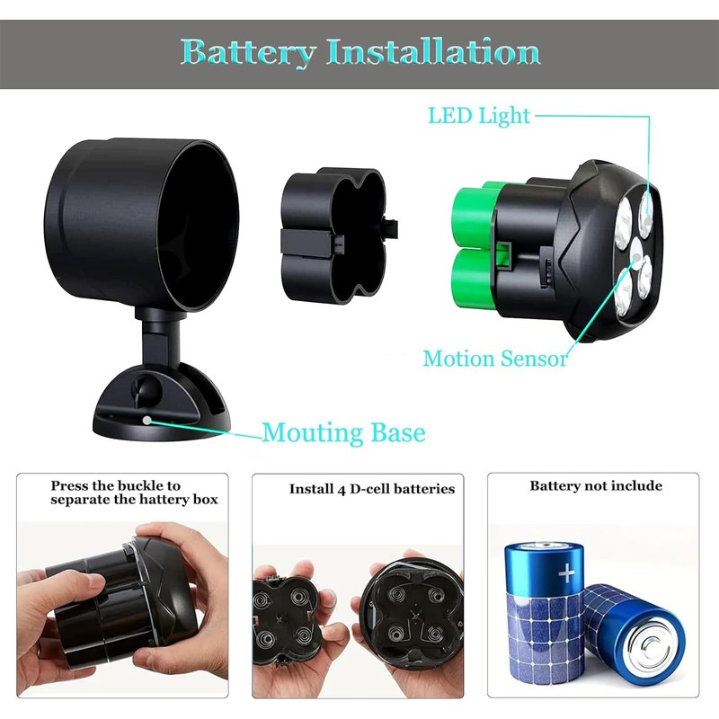 Ambaret Battery Operated Motion Outdoor Waterproof Lights, 800 Lumen Ultra