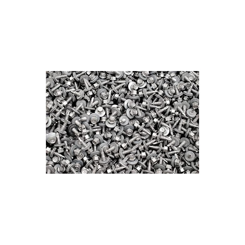 300 PCS Rubber Washer Stitch Screw 1/4 x 7/8 Self-Drilling