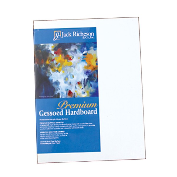 Jack Richeson 1/8-Inch Premium Tempered Gessoed Hardboard Panel, 10-Inch by 10-Inch