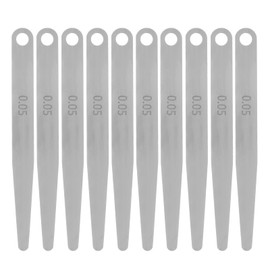 HARFINGTON 10pcs Feeler Gauge 0.05mm Thickness Gauge 65MN Steel Metric Gap Measuring Tool, Single Blade