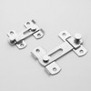 Stainless Steel Plate Hook Door Lock Hasp - Double Latch Mechanism Large Safety 4ea