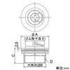 Kakudai Bath Stopper with Rubber Stopper and Back Thread 4121-30