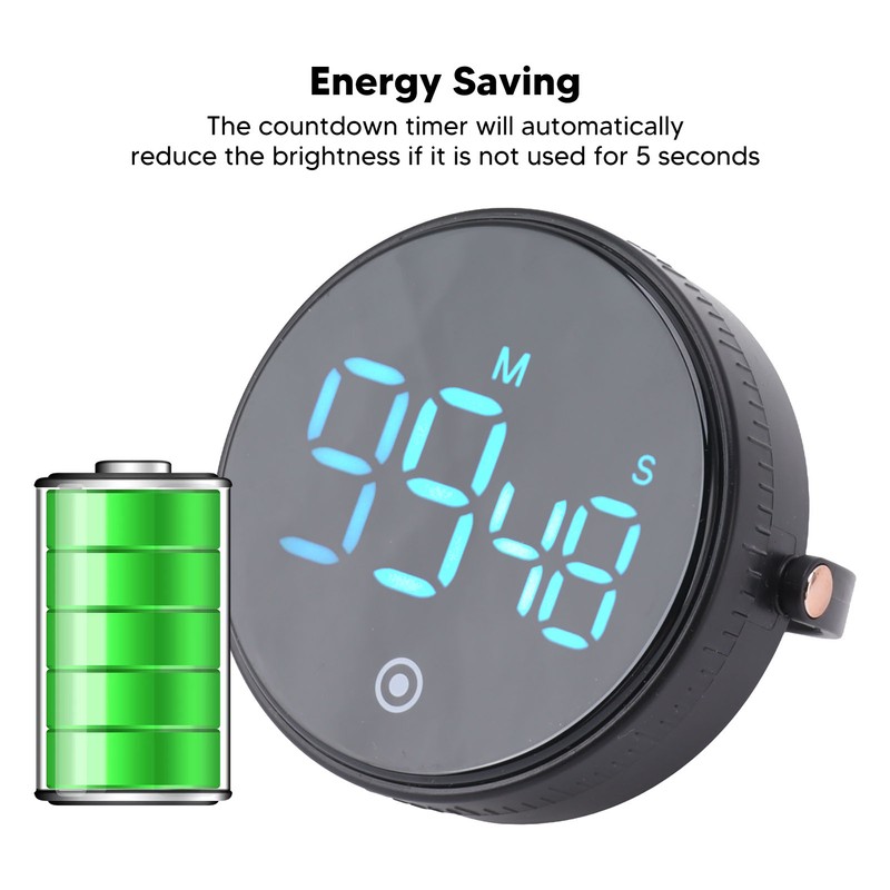 Digital Kitchen Timer Magnetic Large LED Display Countdown Timer for