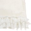 Francfranc Satin Ruffle Throw Throw 150x80cm Ivory