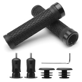 APOMOONS 2 Pcs Bike Handlebar Grips Set, Bike Handlebar Grips with Soft Anti-Slip Rubber Mountain Bicycle Grip, Mountain Bikes Grip for Mountains Bikes Road Bicycle Folding Bicycles Scooter Handlebars