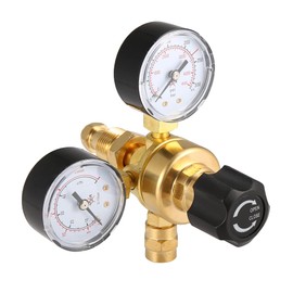 X AUTOHAUX Dual Gauge Argon CO2 Regulators Gauges Pressure Regulator CGA580 Gas Welding Regulator for Mig Tig Welding Gas Welder 0-4500psi 0-10BAR