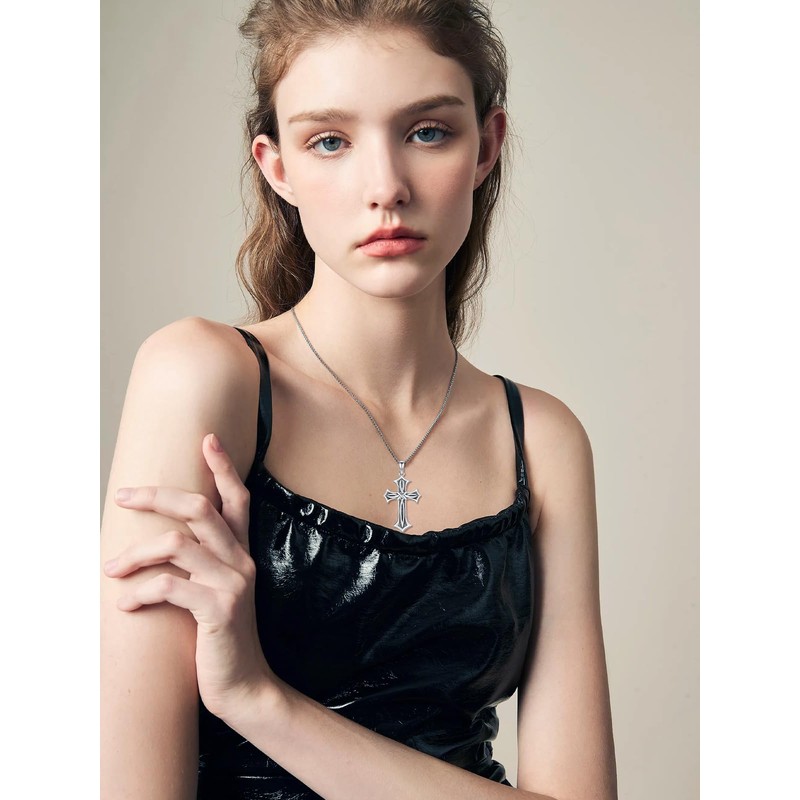 Swordgod Celtic Cross Necklace for Men Women 925 Sterling Silver