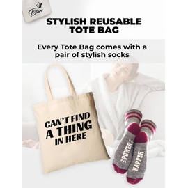 Funny Mom Canvas Tote Bag for Women New Mommy Gifts Everyday Bags Tote Bag Can't Find