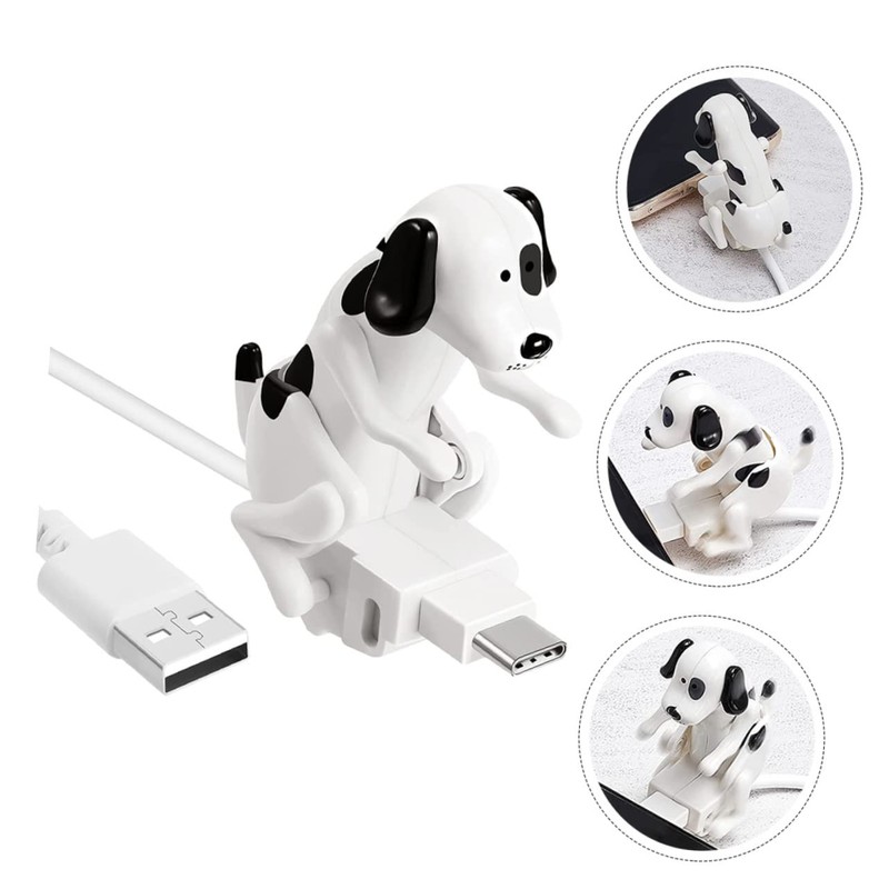 HOMSFOU 4pcs Creative Puppy Charging Cable Portable Dog Phone Watch