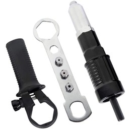 XTVTX Electric Rivet Pliers Rivet Attachment Blind Rivet Adapter Rivet Adapter Rivet Adapter Rivet Nut Attachment with Wrench Nozzle Riveter for Cordless Screwdrivers and Drills