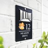 Custom Signs Solar Illuminated Modern Anthracite House Number Sign 24cm