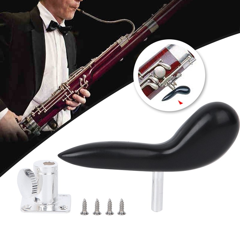 Bassoon Hand Holder Silver Black Industrial Plastic Saddle Rest Musical
