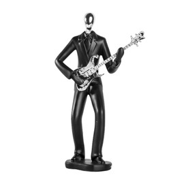 LSBDJDL Music Decoration Figurine Music Decoration Guitarist Statue Singer Statue Saxophone Statue Modern Sculpture Home Decoration Housewarming Gift (Guitarist), L6.1*W2.9*H10.6in