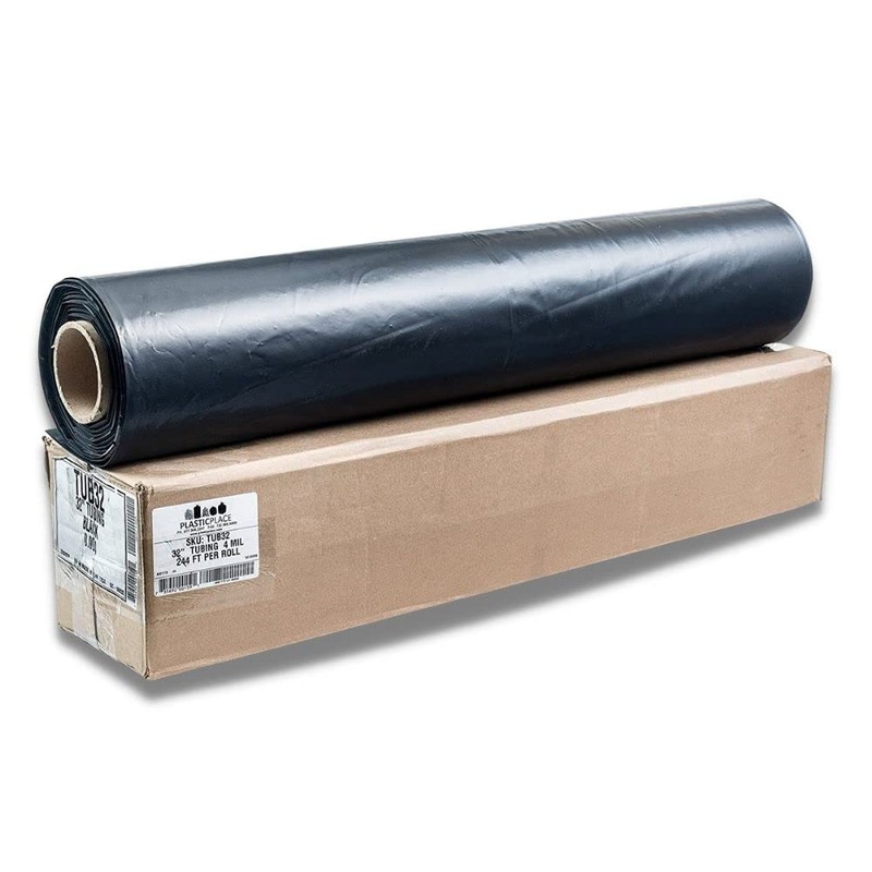 Plasticplace Compactor Tubing │ 4 Mil │ Black │ 32”