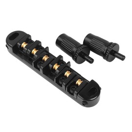 Laroal Roller Saddle Tune-O- Bridge zinc alloy Saddle Bridge Replacement for LP SG Electric Guitar(Black)