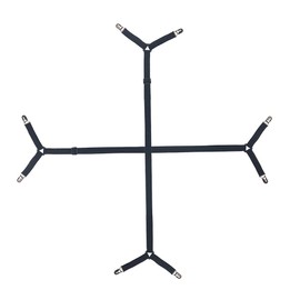 Acoser Sheet Straps,Long Adjustable Crisscross Bed Sheet Clip,Fit for All Bedsheets,cal. King bed,Twin Size Bed (Black)