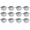 RELIGHTABLE (12 Pack) 4" x 4" Solar Power Square Outdoor
