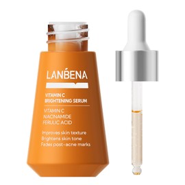 LANBENA Vitamin C Serum for Face Women and Men - Brightening Serum with Hyaluronic Acid, Niacinamide & Vitamin E – Anti-Aging Facial Essence for Dark Spots, Fine Lines & Wrinkles, 1 Fl Oz