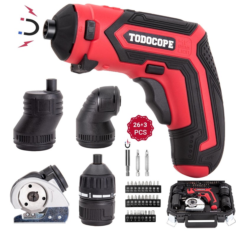 TODOCOPE 4 in 1 Electric Screwdriver Cordless, 4V MAX 1500mAh